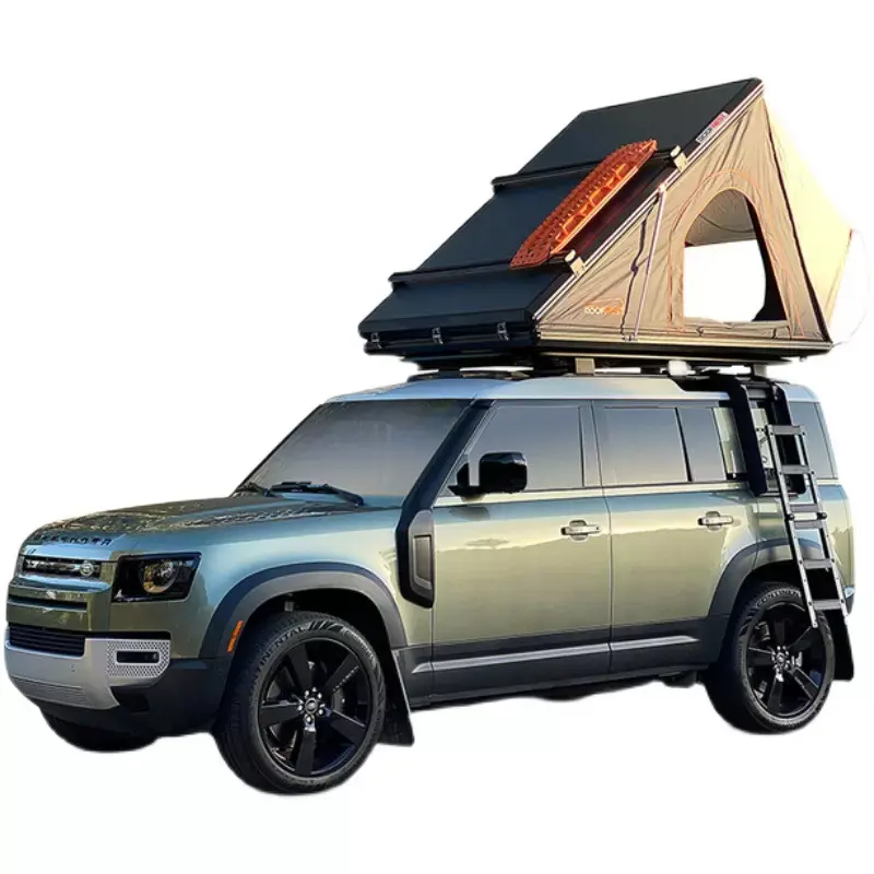 Camping waterproof triangle tent box roof aluminum hard shell with roof rack Featured Image
