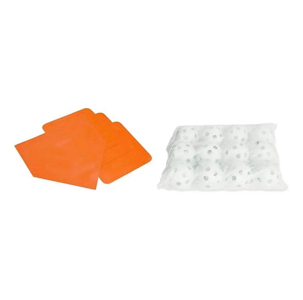 Throwing Base Set: 4 Baseball and Softball Rubber Throwing Bases