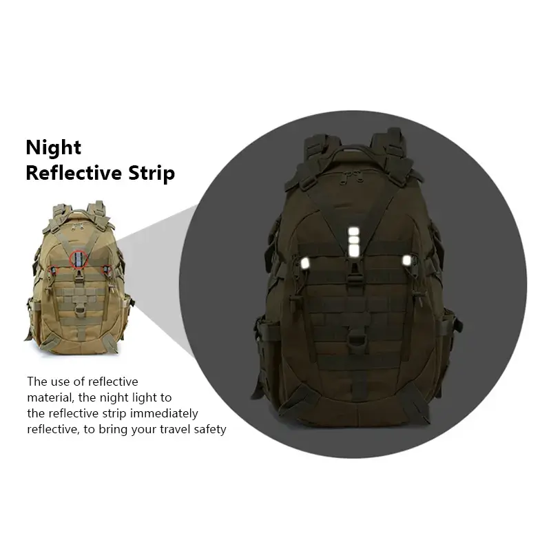 Outdoor Detachable Waterproof Durable Mountain Climbing Bag Trekking Hiking Tactical Backpack