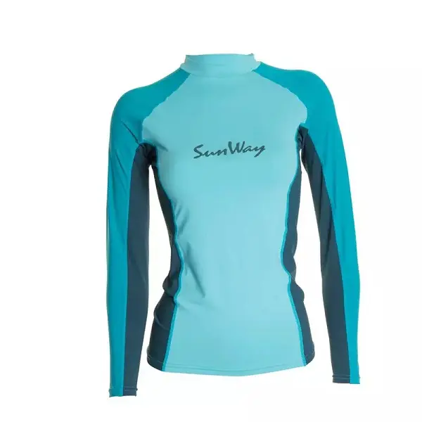Women skin protection swimming shirt top anti uv rash guards shirt lady rashguards swimwear UPF 50 rash vests Featured Image