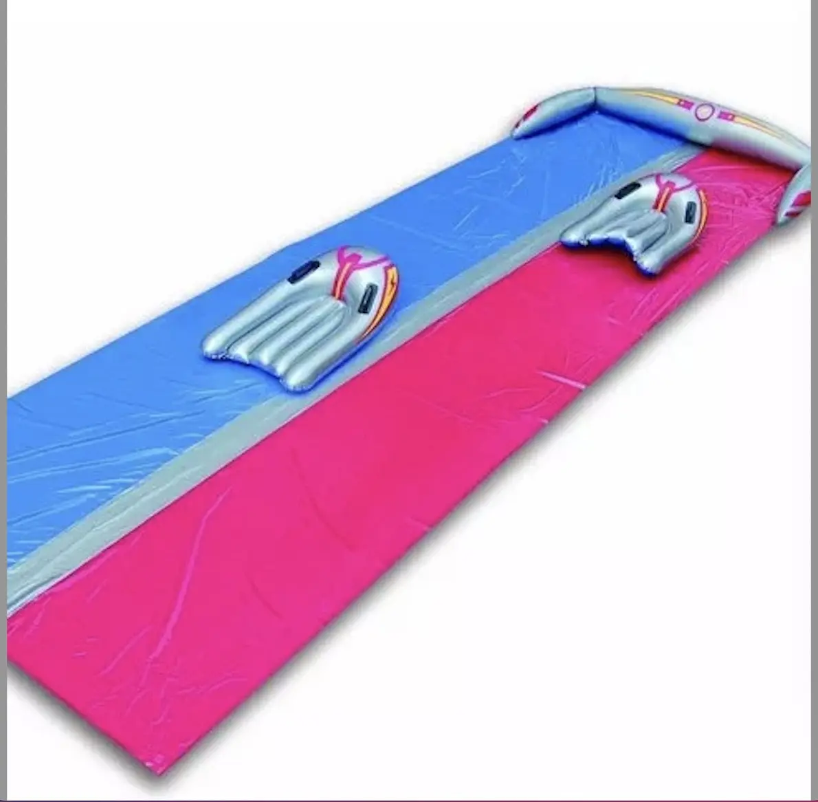 Water Slide Inflatable Lawn Water Slip and Slide Long Large Thick Surfing Water sports Toy Surf Rider Double Sliding Lane