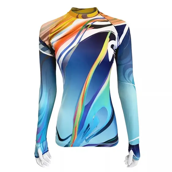Wholesale sbart long sleeve surf shirts quick dry design your own rash vest swimming shirt custom rash guard Featured Image