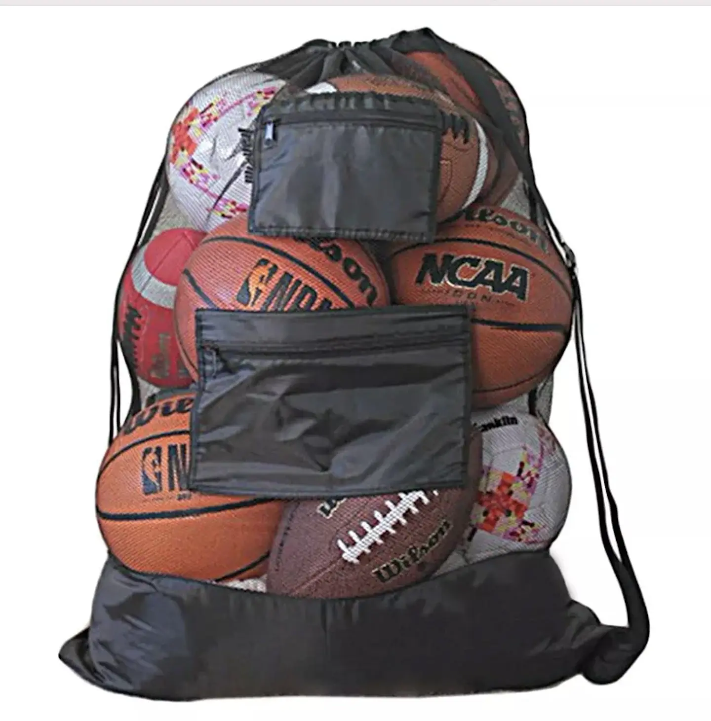 Amazon Hot Sale Drawstring Basketball Bag Extra Large Soccer Ball Bag with Adjustable Shoulder Strap Gear Bag for Football Featured Image