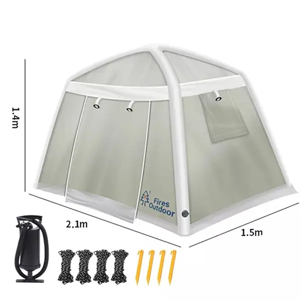 1-3 person inflatable tent with quick-opening lightweight silver-coated thickened rain and windproof tents camping outdoor Featured Image