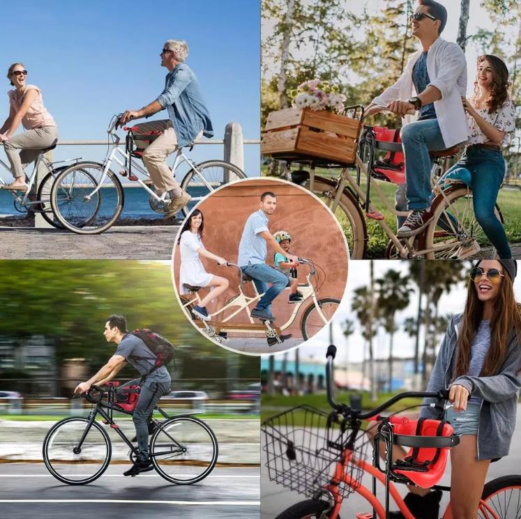 Child Bike Seat Bicycle Front Mount Baby Carrier With Handrail For Kids Toddler Front Mounted Child Bike Seat