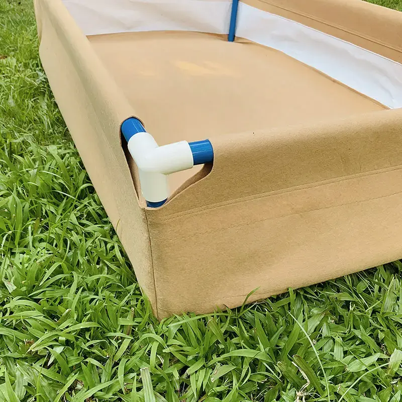 rectangle felt garden bed root control needle punch 4×8 fabric raised garden bed containers for smelly plants