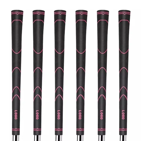 High Quality Standard Golf Grips OEM Midsize Black Golf Club Grips Custom Logo Antislip Golf Rubber Grip