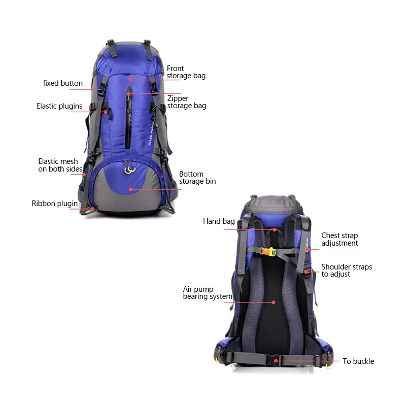 Outdoor Ultralight Travel Sports Bag Waterproof Large Capacity Hiking Backpacks For Men Women