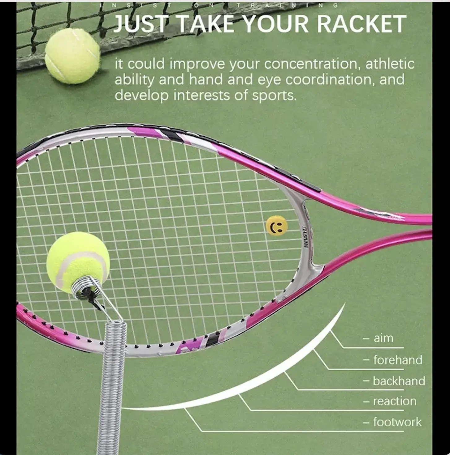 [Copy] Portable Solo Tennis Trainer Professional Rebound Ball Tennis Practice Tool Water-filled Steel Durable Tennis Training Equipment