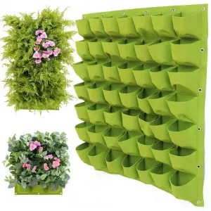 Fabric garden supplies felt vertical plant grow wall with handles