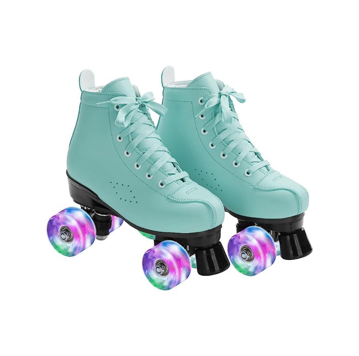 Women’s and Men’s Skates Classic PU Leather High Top Double Skates