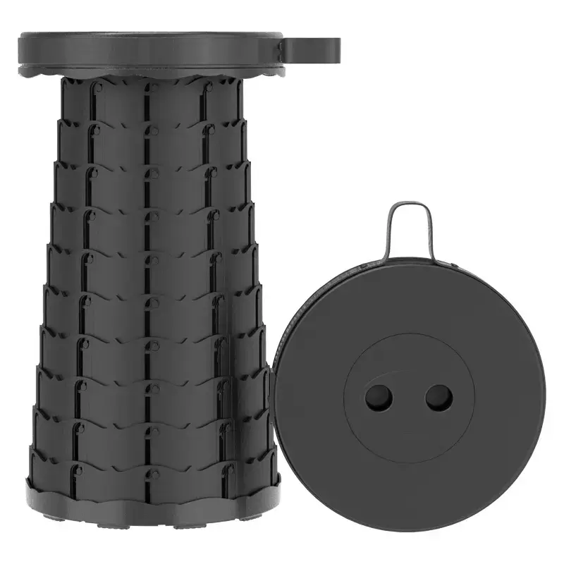 Portable foldable retractable seat camping chair