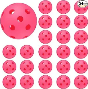 24 Piece Plastic Baseball Practice Ball 26 Hole EVA Baseball and Softball Flight Hollow
