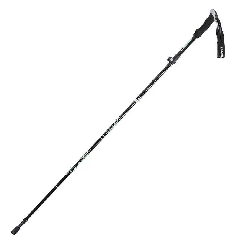 Portable Nordic Trekking Pole 5-section Folding Aluminum Walking Staff For Hiking