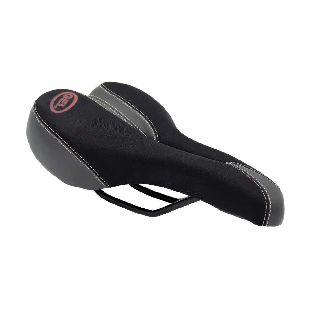 Black & Gray Bike Saddle Duel Density Reactive GEL Soft Seat