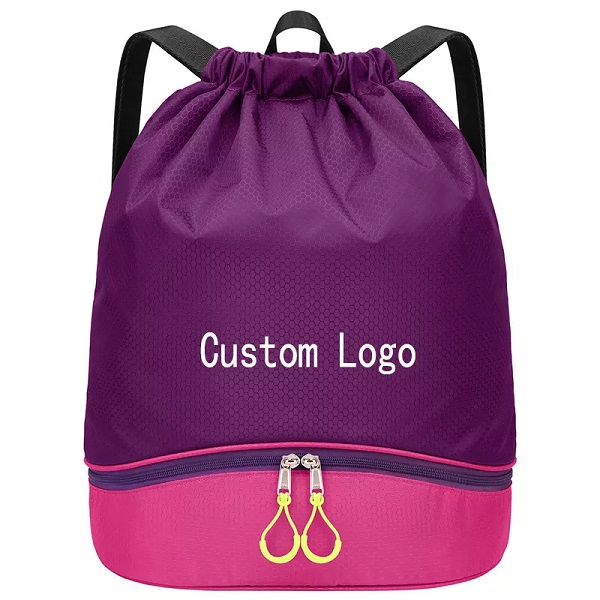 Factory Customized Waterproof Basketball Backpack Swim Fitness Sports Gym Sack Drawstring Bag Sports bag backpack