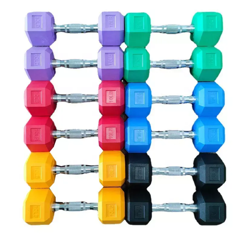 Color rubber hexagonal dumbbells Featured Image