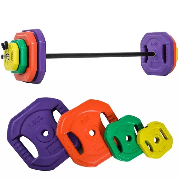 Hot Selling Dumbbell and Barbell 20 KG Adjustable weight Barbell set for Aerobic training Featured Image