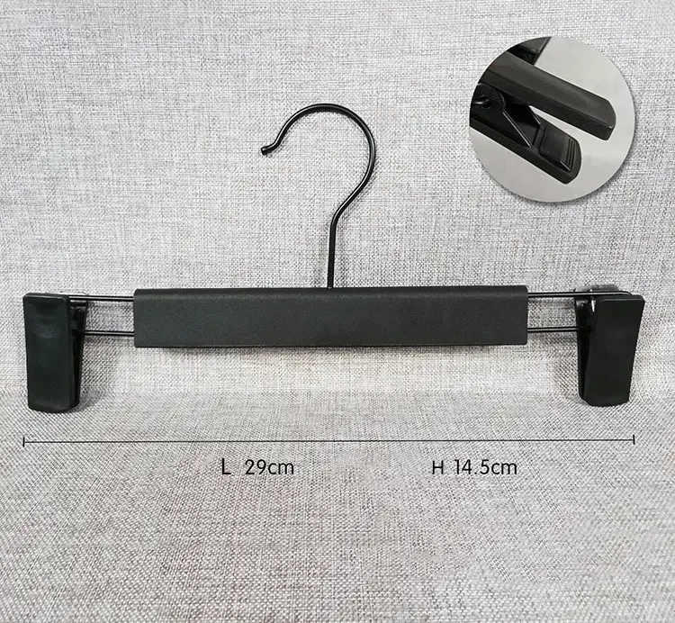 custom Friendly Plastic Adult Bottom Pants Hanger With Plastic Clips Plastic Pants Hangers For Clothes with clips