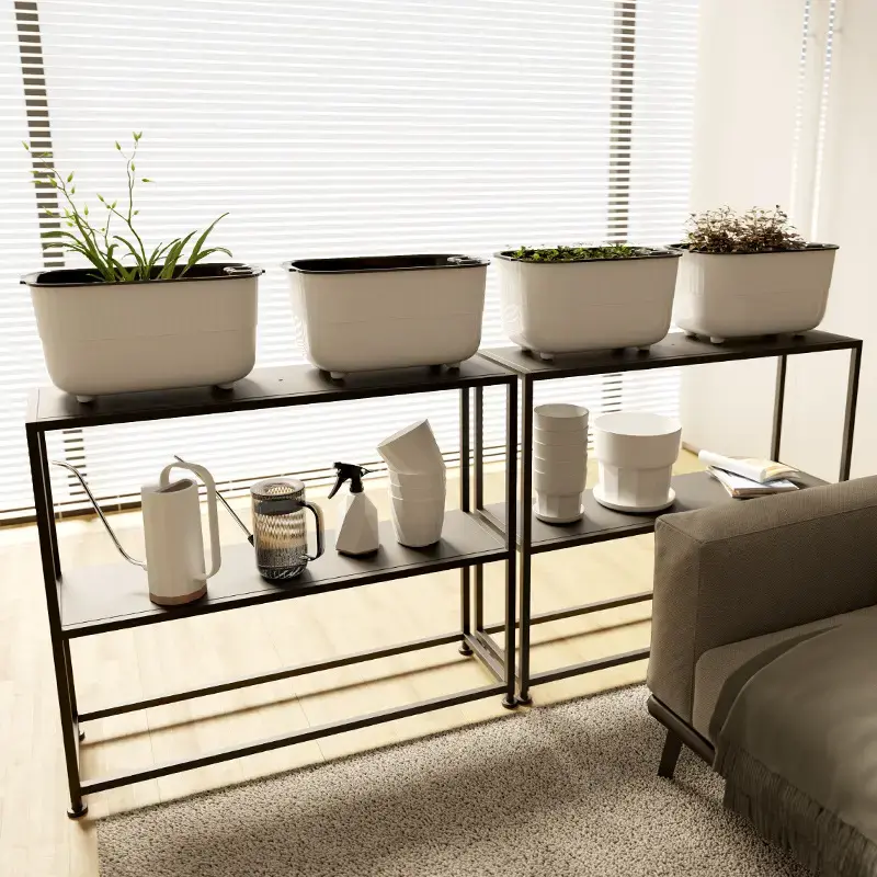 Factory Direct Balcony Cabbage Flower Pot Rectangular Self-absorbing Water Panting Strawberry Box Featured Image