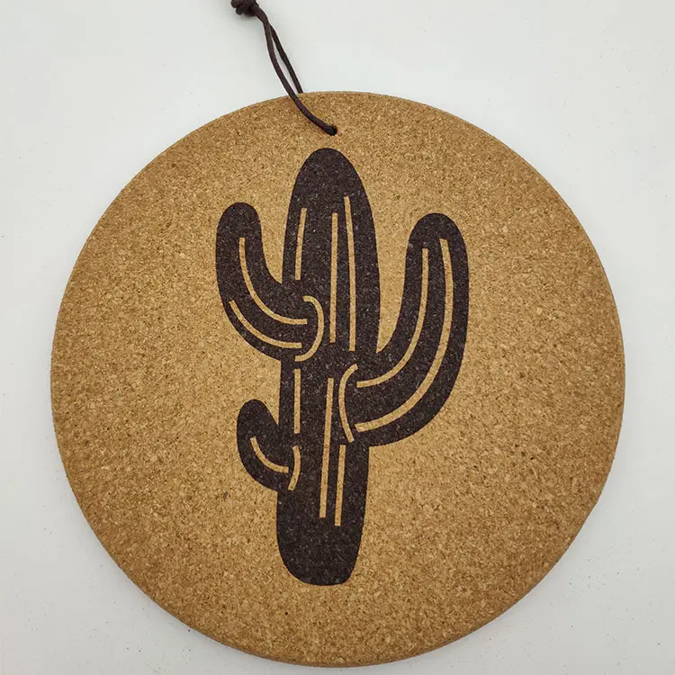 Explosive new heat insulation mat Nordic simple kitchen anti-scald plate mat can hang round cork coasters