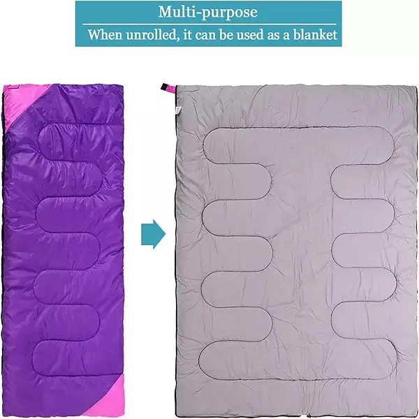 Sleeping Bag 3 Season Warm Weather Waterproof Lightweight for Adults Outdoor