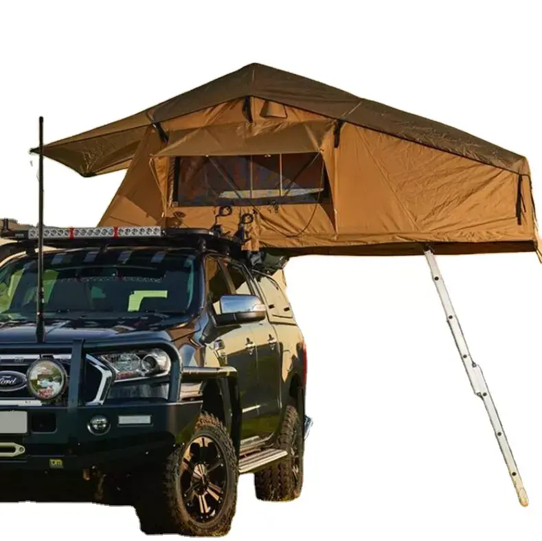 Ultra light ABS plastic enclosure side open hard shell car roof top tent camping Featured Image