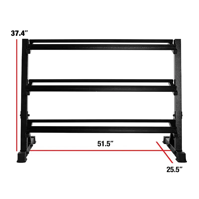 Custom black metal dumbbell holder