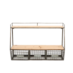 High Quality Wood Tiers Metal Multi Functional Kitchen Storage Holders Rack