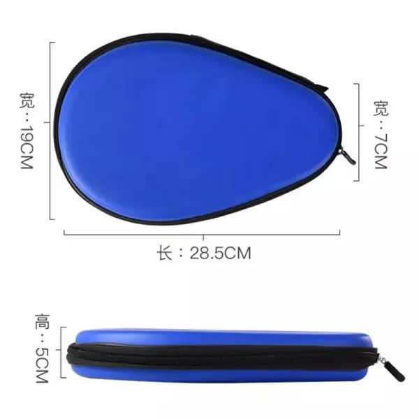 EVA Packing Case Protect Pingpong Table Tennis Racket Case Print New Waterproof Leather with Zipper Shockproof Custom Silk Hot