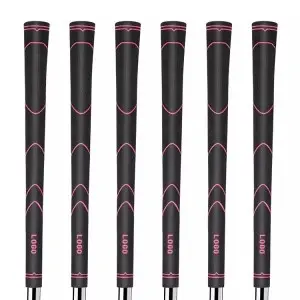 High Quality Standard Golf Grips OEM Midsize Black Golf Club Grips Custom Logo Antislip Golf Rubber Grip