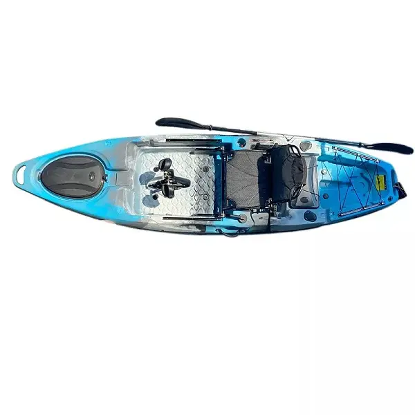 2022 professional single seat angler sea fishing kayak, HDPE kayak fishing pedal drive