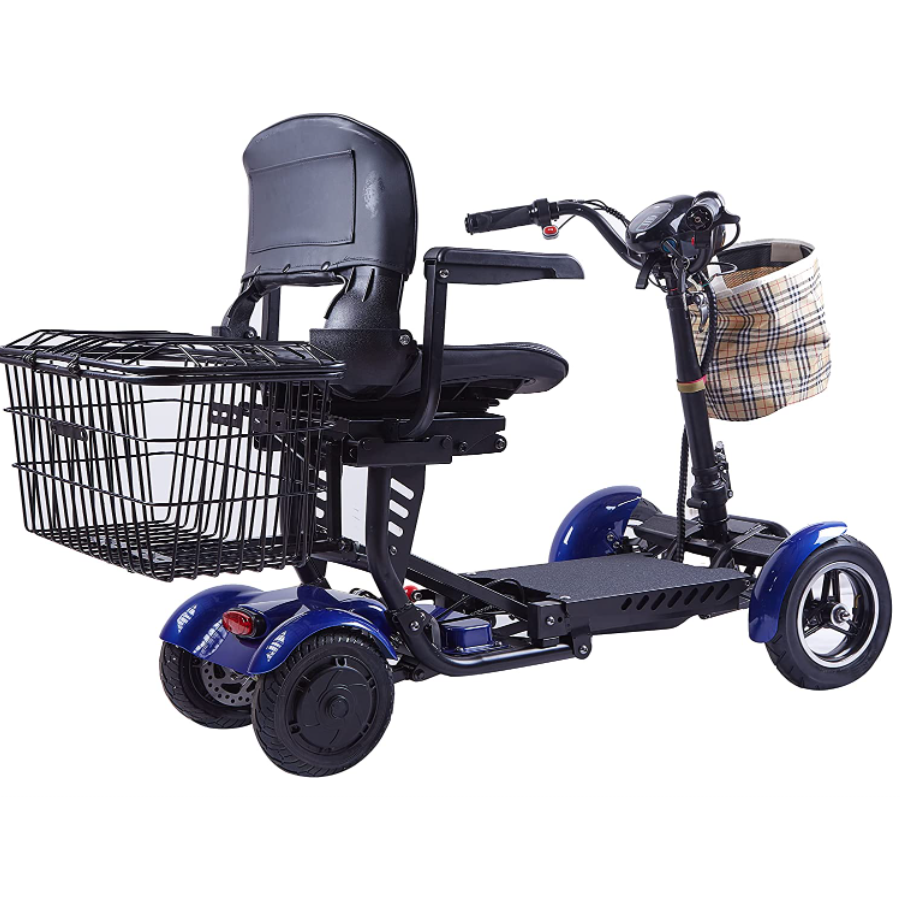 All-terrain 4 wheel foldable mobile scooter