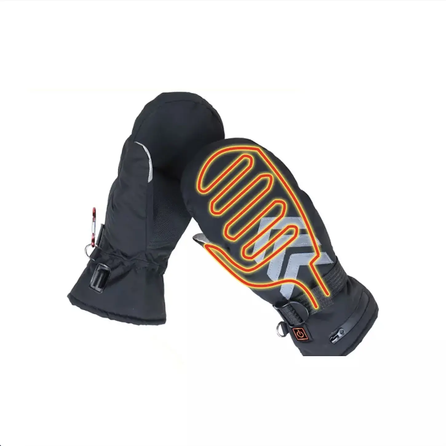 Winter Pu Factory Stock Woking Heated Gloves Anti-slip Touch Screen Heated Gloves