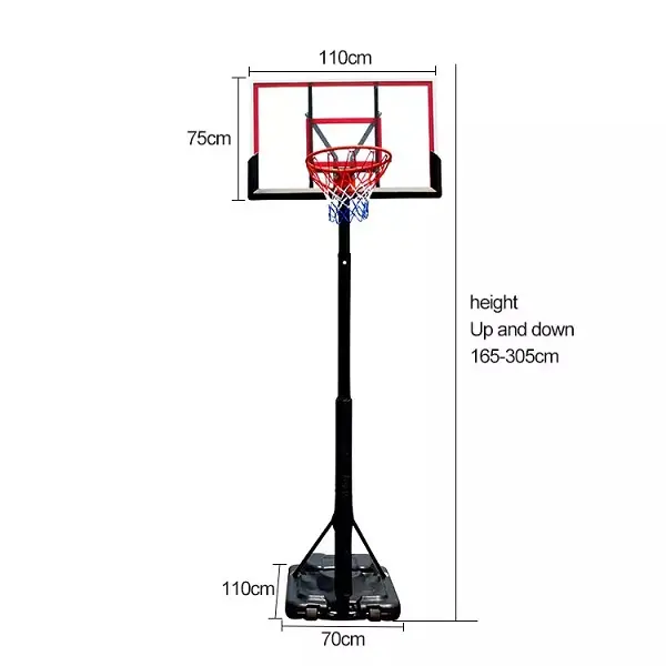 Children and teenagers 1.6-3.05 meters removable lifting training street basketball rack