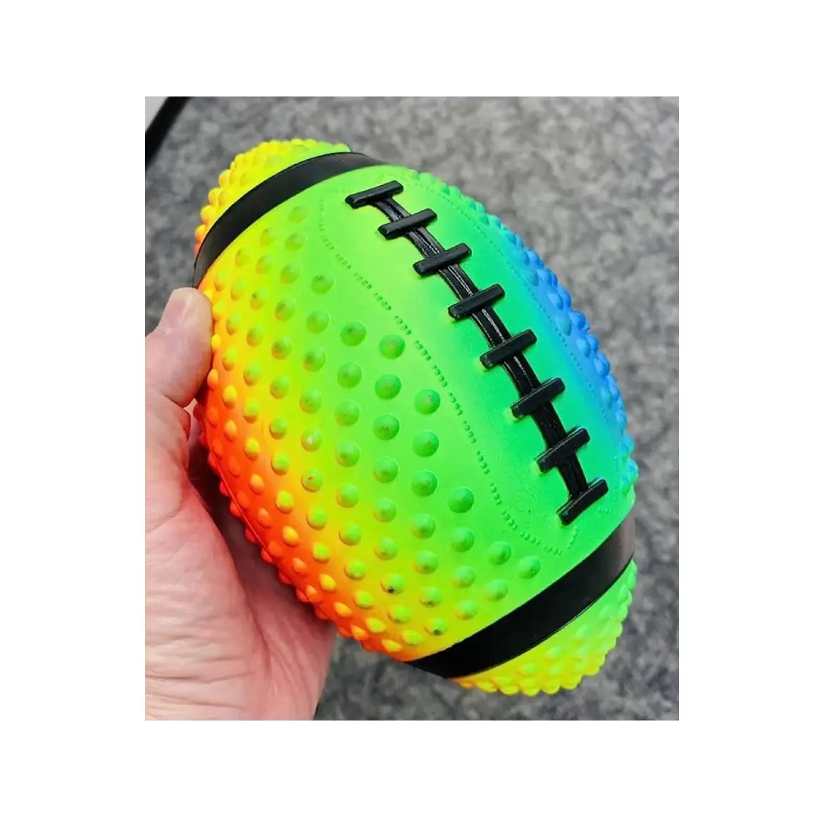 Soccer Ball Neon Color 9 Inches Air Filled Soft rubber Inflatable Soccer Ball