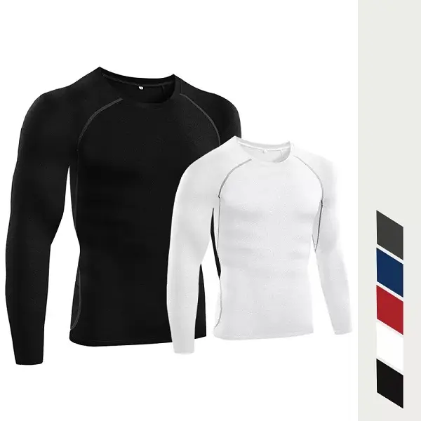 Surfing Men UPF 50+ Long Sleeve Rash Guard UV Sun Protection Diving Swimming T Shirts Rashguard Featured Image