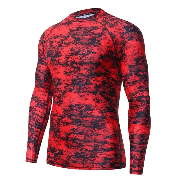 Men’s Rashguard Swim Shirts UPF 50+ Long Sleeve Cool Running Workout SPF/UV Tee Shirts Rash Guard Featured Image