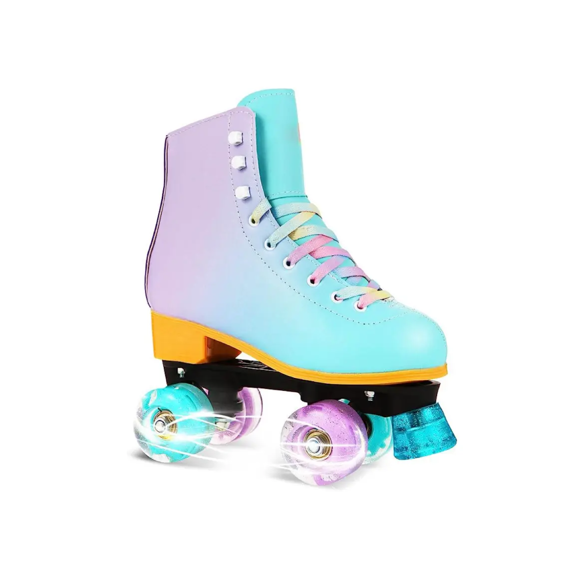 Four-wheeled Skates for Girls and Women All-wheeled Light Up
