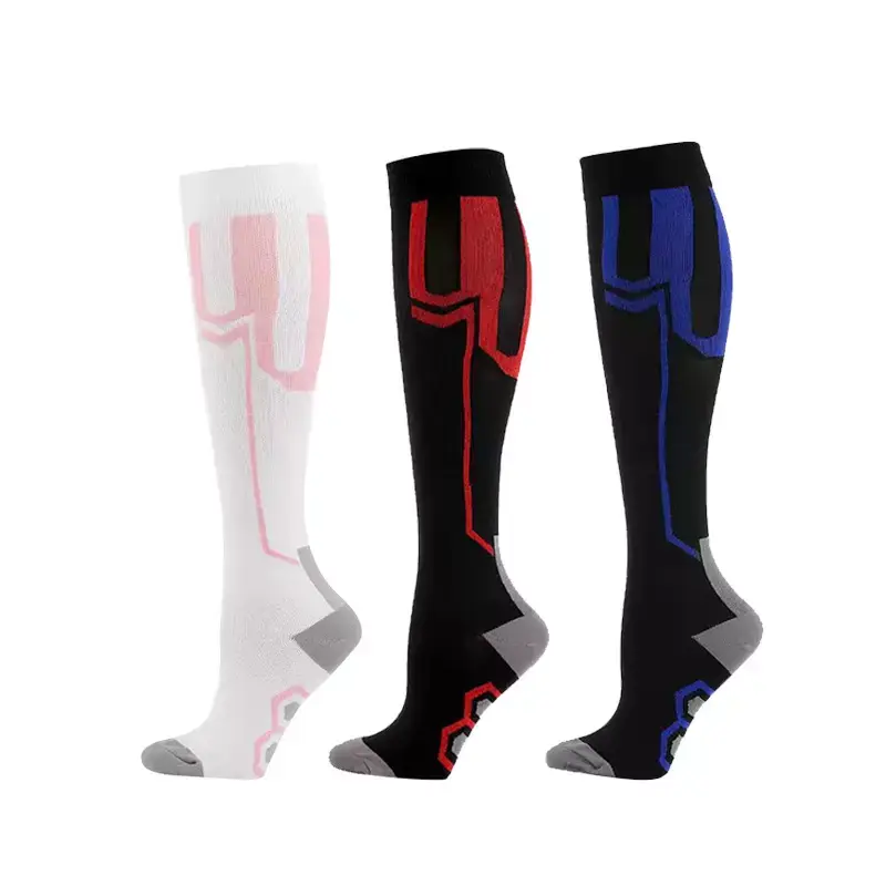 New high elastic knee high compression socks