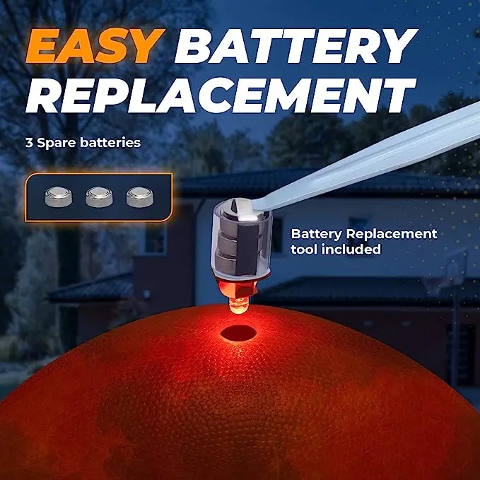 Light Up LED Football – Perfect Glow in The Dark American Football – Official Size 6 – Extra Pump & Batteries