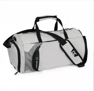 customized large capacity waterproof sports gym bags men women travel duffel bag with shoe compartment