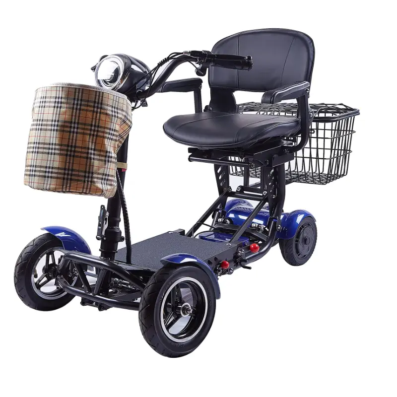 All-terrain 4 wheel foldable mobile scooter