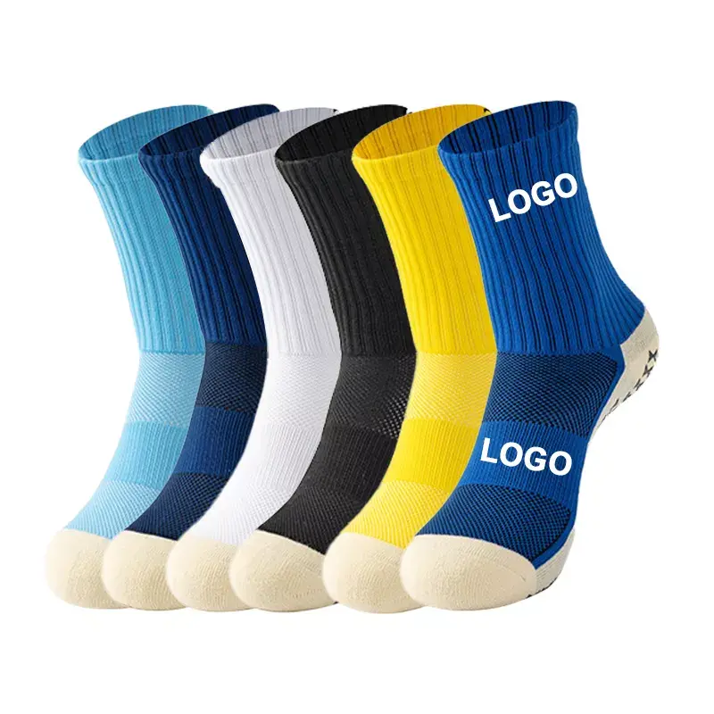 Grip anti slip custom color outdoor football socks football sports socks