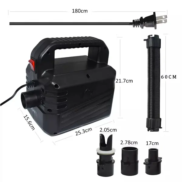 1200W 5PSI halkey robert electric high pressure air pump inflator for inflatable towable fish boat swim pool blower