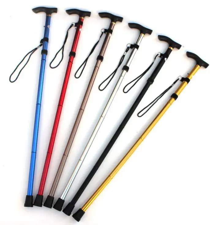Wholesale Factory price canes 3 folding walking stick trekking foldable walking sticks hiking poles