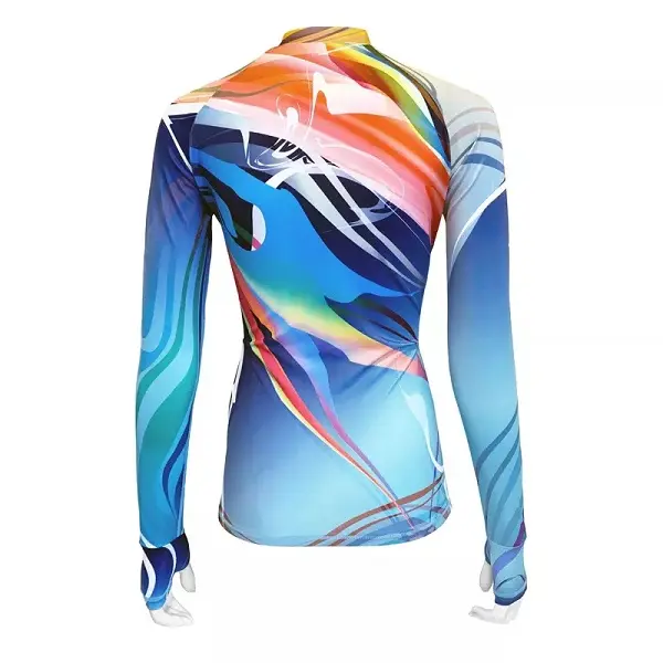 Wholesale sbart long sleeve surf shirts quick dry design your own rash vest swimming shirt custom rash guard