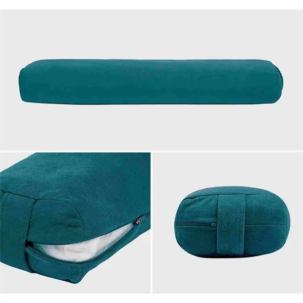 Firm Quality Eco Friendly Cotton Organic Yoga Bolster Eco Kapok Rectangle Large Yoga Pillow Bolster