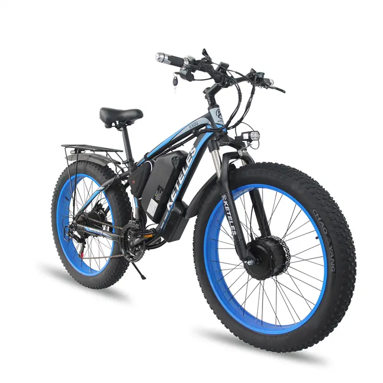 K800 Double Motor 2 Wheel Drive 2000W Powerful Motor 17.5AH Lithium Battery Electric Bicycle 26×4.0 inch Fat Tire E-Bike