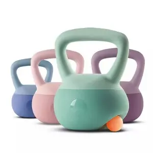 High quality wholesale custom logo soft kettlebell fitness equipment PVC steel sand kettlebell